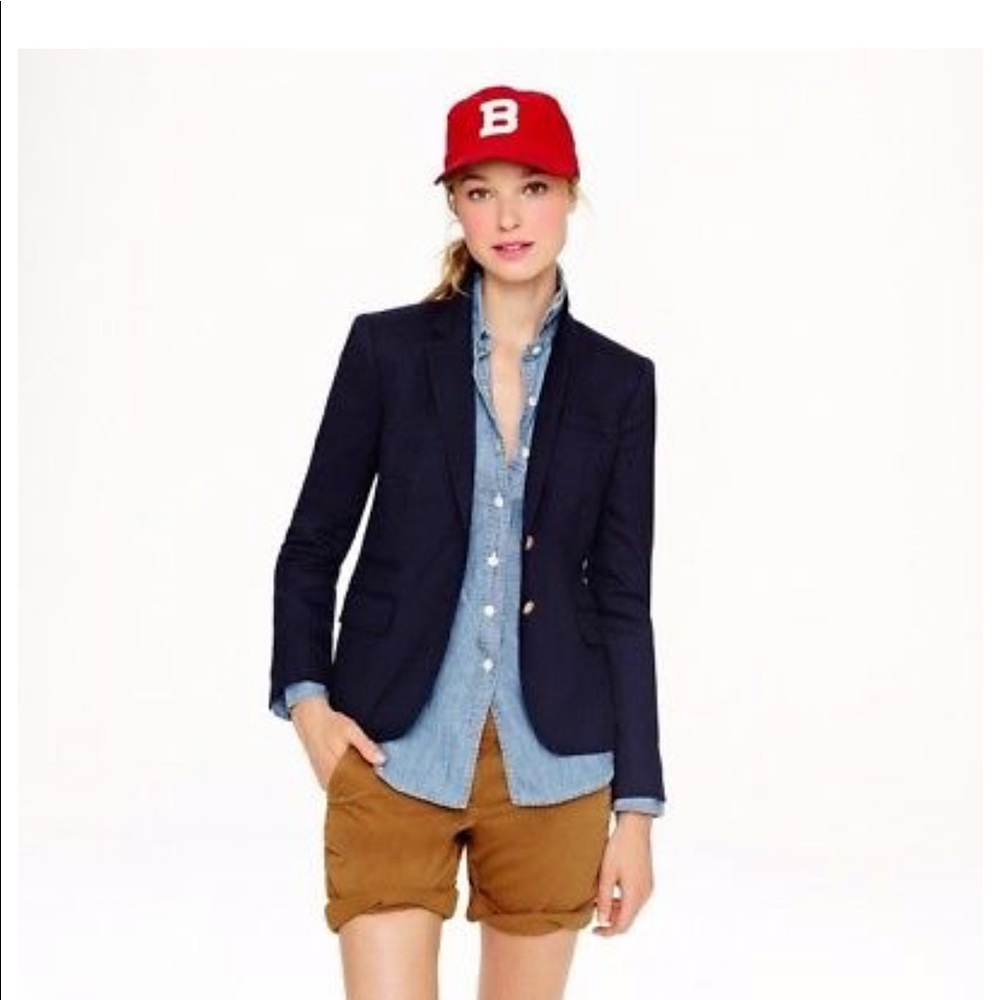 J.crew retail navy wool schoolboy blazer